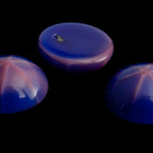 Vintage 11mm Royal Blue Round Cabochon with Pink Faux Asterism #XS93-B