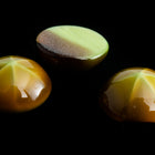 Vintage 11mm Olive Green Round Cabochon with Faux Asterism #XS93-C