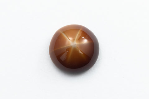 Vintage 11mm Brown Round Cabochon with Faux Asterism #XS93-D