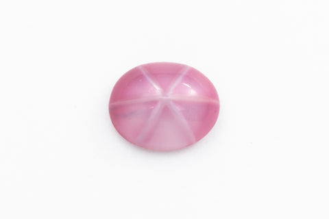 Vintage 8mm x 10mm Pink Oval Cabochon with Faux Asterism #XS93-F