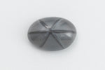 Vintage 10mm x 14mm Steel Gray Oval Cabochon with Faux Asterism #XS93-I