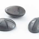 Vintage 10mm x 14mm Steel Gray Oval Cabochon with Faux Asterism #XS93-I