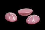 Vintage 10mm x 14mm Pink Oval Cabochon with Faux Asterism #XS95-B