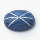 Vintage 10mm x 14mm Blue Oval Cabochon with Faux Asterism #XS95-C-2