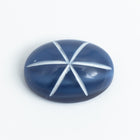 Vintage 10mm x 14mm Dark Blue Oval Cabochon with Faux Asterism #XS95-G