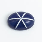 Vintage 10mm x 14mm Navy Oval Cabochon with Faux Asterism #XS95-H-1