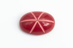 Vintage 10mm x 14mm Dark Red Oval Cabochon with Faux Asterism #XS95-J-4