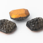 Vintage 10mm x 12mm Black Diamond Crystalline Octagon Fancy Stone #XS96-I