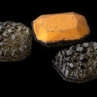 Vintage 10mm x 12mm Black Diamond Crystalline Octagon Fancy Stone #XS96-I