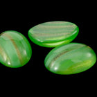 Vintage 10mm x 13.5mm Gold/Green Stripe Oval Cabochon #XS99-I-1