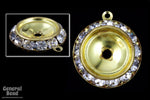 20mm Brass Setting with Rhinestones and Loop-General Bead