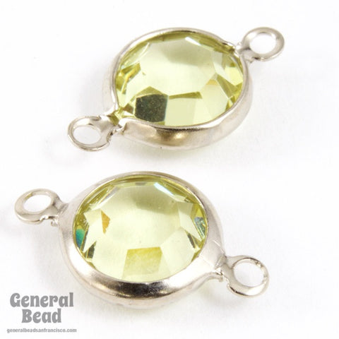 39ss Silver/Jonquil Rhinestone Connector-General Bead
