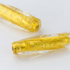 8mm x 28mm Vintage Venetian Gold Lined Crystal Twist Bead #XVB001-General Bead