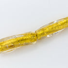 8mm x 28mm Vintage Venetian Gold Lined Crystal Twist Bead #XVB001-General Bead