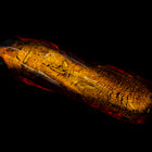 8mm x 28mm Vintage Venetian Gold Lined Topaz Twist Bead #XVB002-General Bead