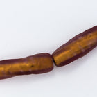 8mm x 28mm Vintage Venetian Matte Gold Lined Lt. Amethyst Twist Bead #XVB003-General Bead