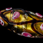 32mm x 15mm Vintage Venetian Gold Foil Floral Oval Bead #XVB008-General Bead