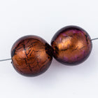 20mm Vintage Venetian Gold Foil Amethyst Round Bead #XVB009-General Bead