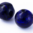 20mm Vintage Venetian Gold Foil Cobalt Round Bead #XVB010-General Bead