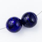 20mm Vintage Venetian Gold Foil Cobalt Round Bead #XVB010-General Bead