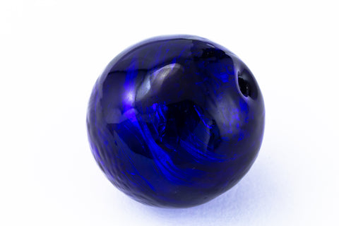 20mm Vintage Venetian Gold Foil Cobalt Round Bead #XVB010-General Bead