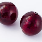 20mm Vintage Venetian Gold Foil Ruby Round Bead #XVB011-General Bead