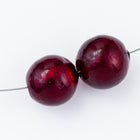 20mm Vintage Venetian Gold Foil Ruby Round Bead #XVB011-General Bead