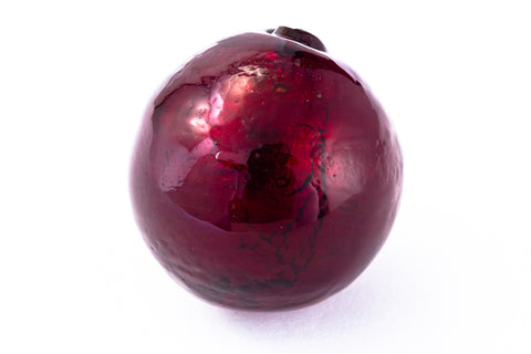 20mm Vintage Venetian Gold Foil Ruby Round Bead #XVB011-General Bead