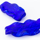 35mm x 20mm Vintage Venetian Silver Foil Matte Cobalt Bead #XVB016-General Bead