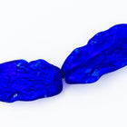 35mm x 20mm Vintage Venetian Silver Foil Matte Cobalt Bead #XVB016-General Bead