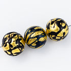 16mm Vintage Venetian Gold Foil Round Bead #XVB031-General Bead