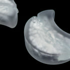 12mm x 20mm Vintage Venetian Silver Foil Crystal Moon Bead #XVB053-General Bead