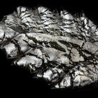 36mm Vintage Venetian Silver Foil Gray Leaf Bead #XVB060-General Bead