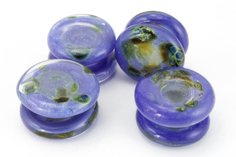 10mm Opaque Periwinkle/Green Yoyo Bead #YOYO5-General Bead