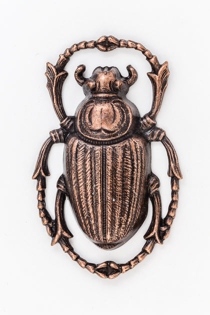 55mm x 35mm Antique Copper Beetle #ZWS013-General Bead