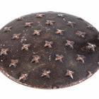 32mm Antique Copper Domed Circle with Crosses #ZWS019-General Bead