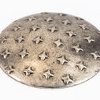 32mm Antique Silver Domed Circle with Crosses #ZWS043-General Bead