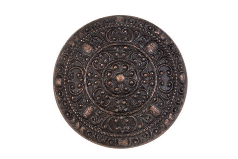 45mm Dark Antique Copper Scrolled Medallion #ZWS046-General Bead