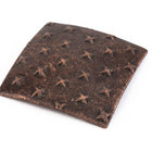 25mm Dark Antique Copper Domed Square with Crosses #ZWS049-General Bead