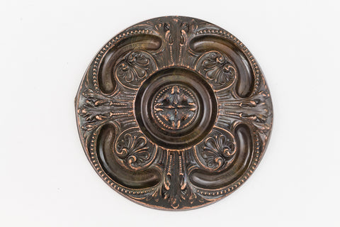 50mm Dark Antique Copper Baroque Medallion #ZWS052-General Bead